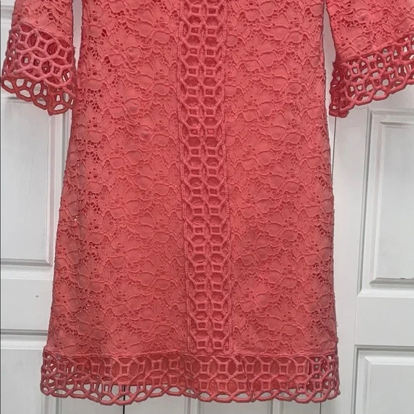 Alfani Orange Pink Sheath Dress with Scoop Neck - Picture 5 of 7